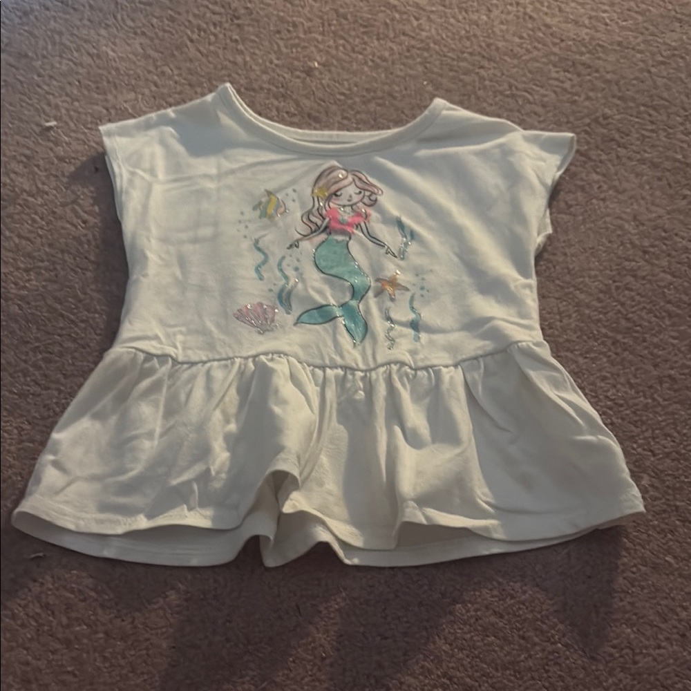 3/$10 SALE!! Garanimals White Mermaid Tank Top for Kids